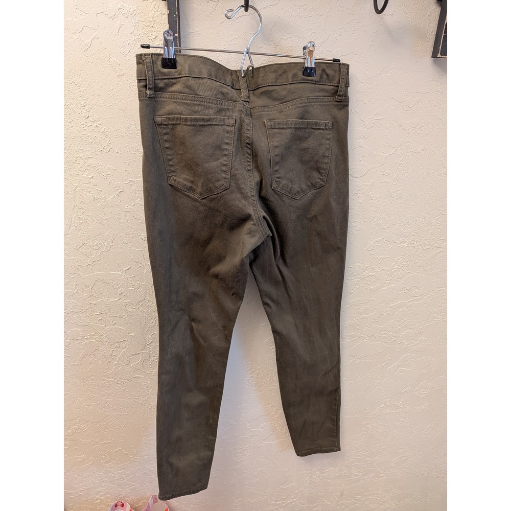 Hannah Olive Green Wash Denim Pants Size 6 Casual Everyday Stylish